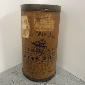 Vintage Baltimore Spice Co shipping container